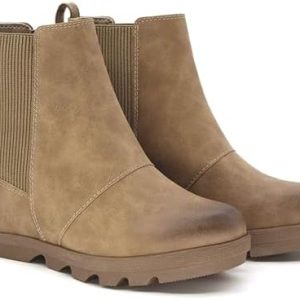 Athlefit Women's Wedge Boots Comfortable Ankle Wedge Booties