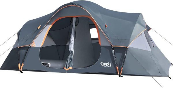 UNP Camping Tent 10-Person-Family Tents, Parties, Music Festival Tent, Big, Easy Up, 5 Large Mesh Windows, Double Layer, 2 Room, Waterproof, Weather Resistant, 18ft x 9ft x78in - Image 9